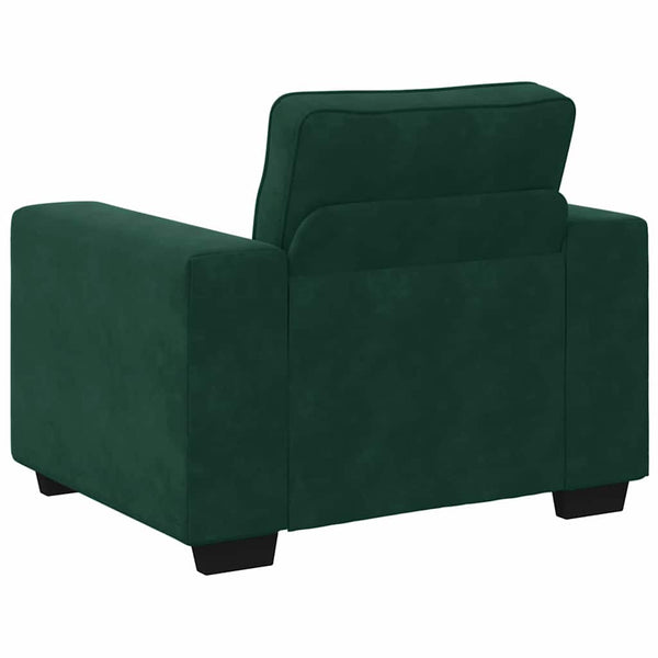 Dunkelgrüner Samt Sessel 100 cm