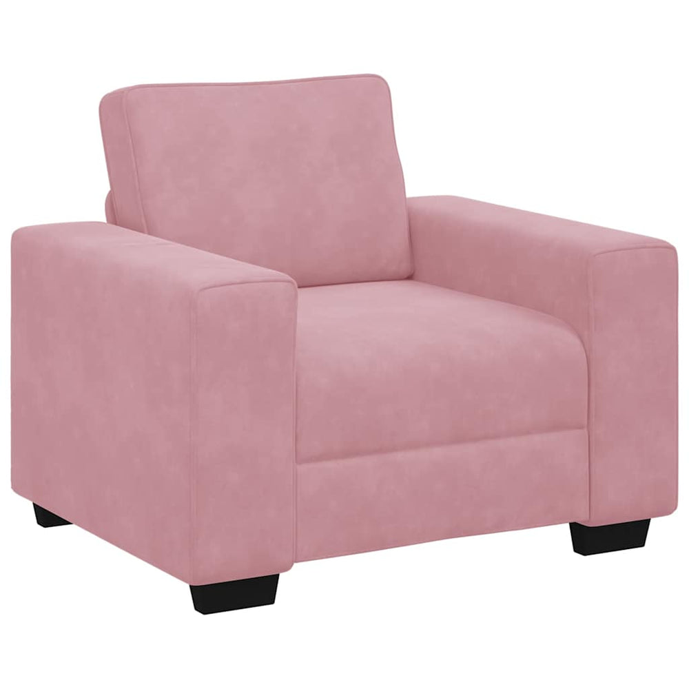 Rosa Samt Sessel 100 cm