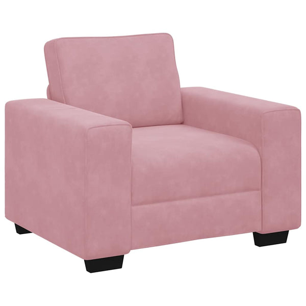 Rosa Samt Sessel 100 cm