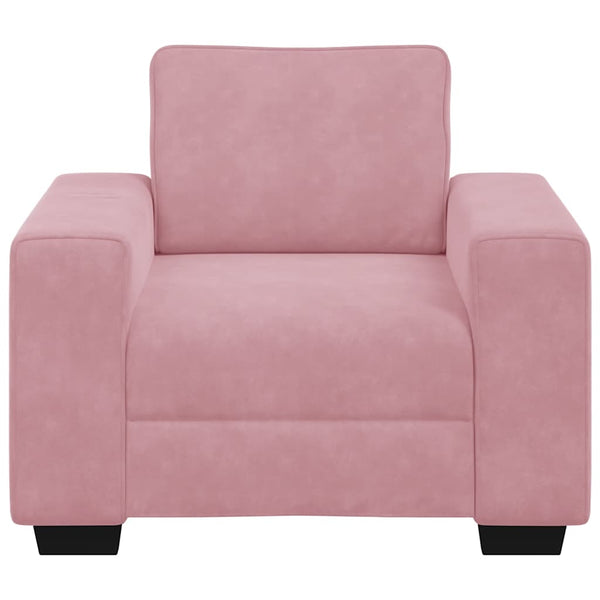 Rosa Samt Sessel 100 cm