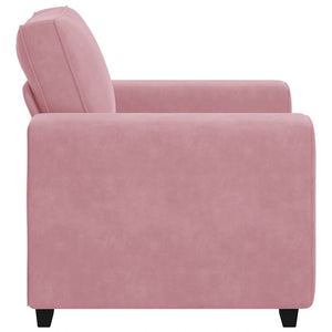 Rosa Samt Sessel 100 cm