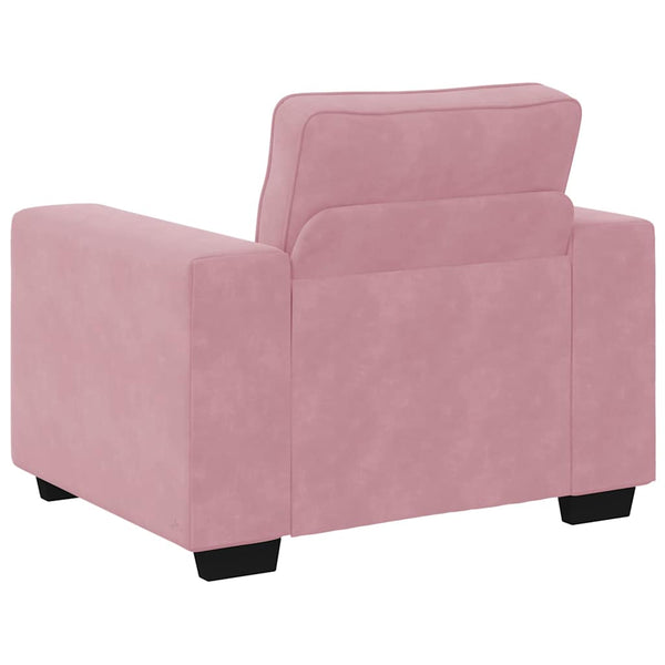 Rosa Samt Sessel 100 cm