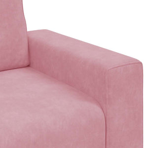 Rosa Samt Sessel 100 cm