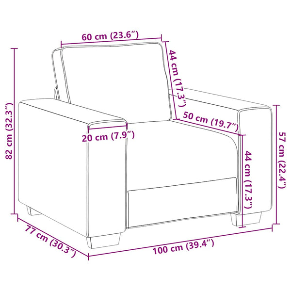 Weinroter Samt Sessel 100x77x82 cm
