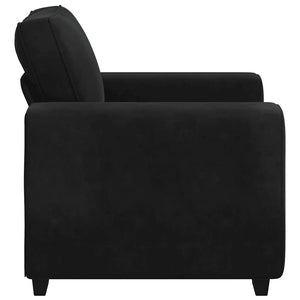 Schwarzer Samt Sessel 100 cm