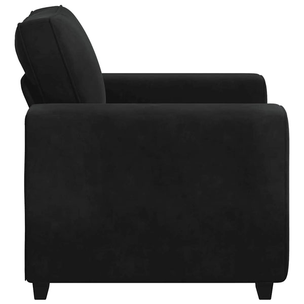 Schwarzer Samt Sessel 100 cm
