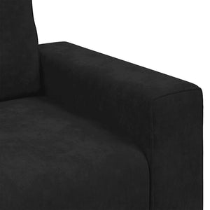 Schwarzer Samt Sessel 100 cm