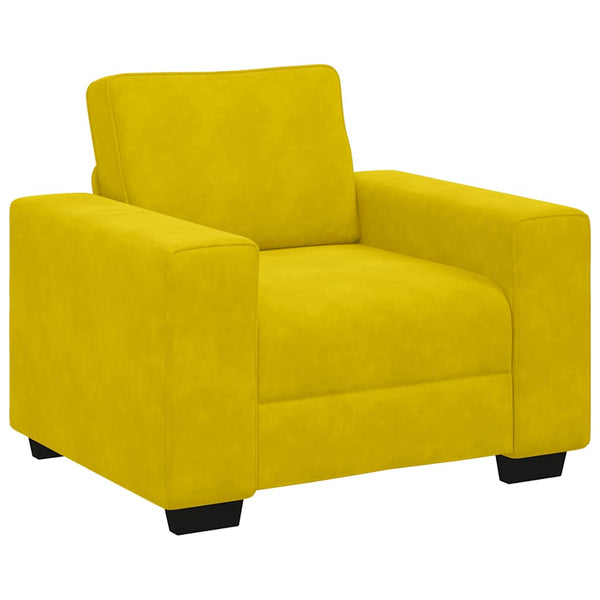 Gelber Samt Sessel 100 cm