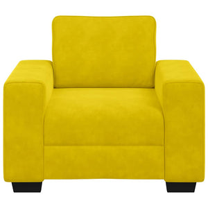 Gelber Samt Sessel 100 cm