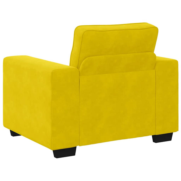 Gelber Samt Sessel 100 cm