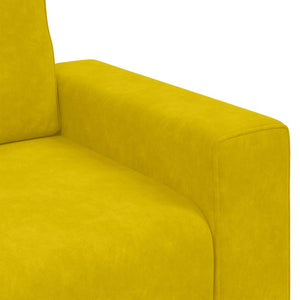 Gelber Samt Sessel 100 cm