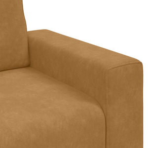 Brauner Samt Sessel 100 cm
