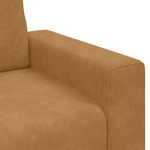 Brauner Samt Sessel 100 cm