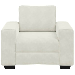 Creme Sessel Samt 100x77x82 cm
