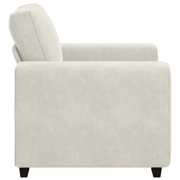Creme Sessel Samt 100x77x82 cm