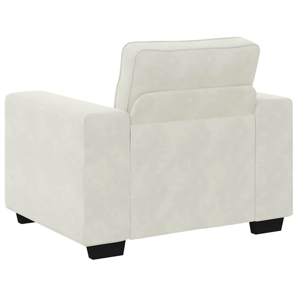Creme Sessel Samt 100x77x82 cm