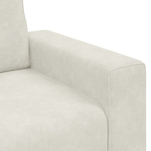 Creme Sessel Samt 100x77x82 cm
