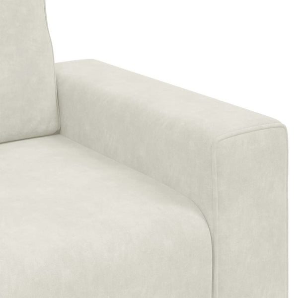 Creme Sessel Samt 100x77x82 cm
