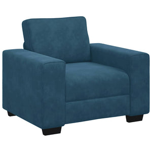 Blauer Samt Sessel 100x77x82 cm