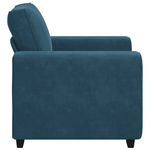 Blauer Samt Sessel 100x77x82 cm