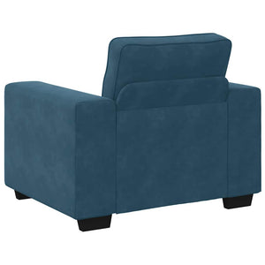 Blauer Samt Sessel 100x77x82 cm