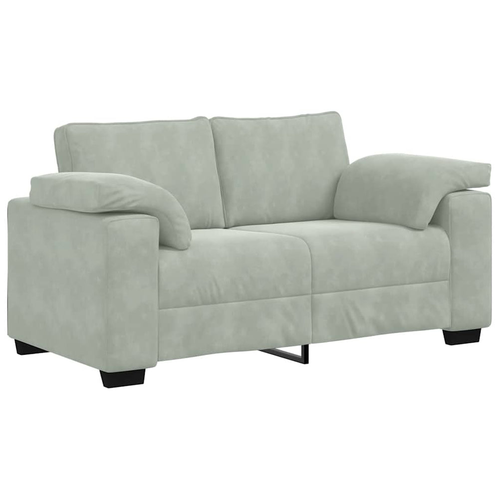 vidaXL Canapé deux places Gris clair 160x77x82 cm Velours