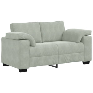 vidaXL Canapé deux places Gris clair 160x77x82 cm Velours