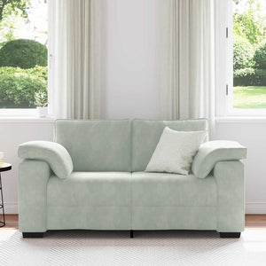 vidaXL Canapé deux places Gris clair 160x77x82 cm Velours