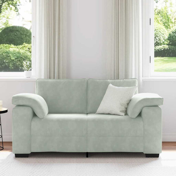 vidaXL Canapé deux places Gris clair 160x77x82 cm Velours