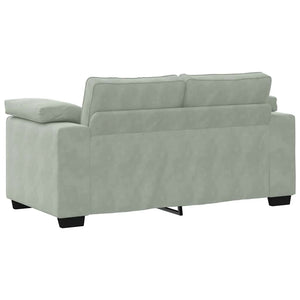 vidaXL Canapé deux places Gris clair 160x77x82 cm Velours