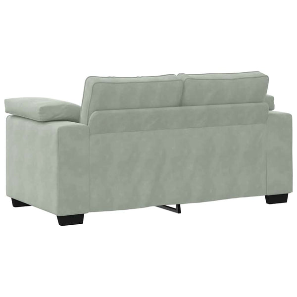 vidaXL Canapé deux places Gris clair 160x77x82 cm Velours