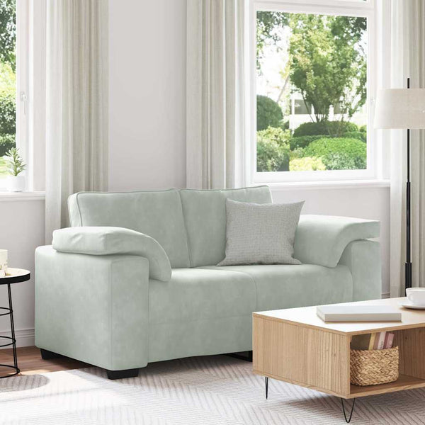 vidaXL Canapé deux places Gris clair 160x77x82 cm Velours