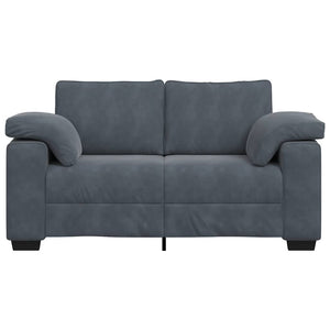 vidaXL Canapé deux places gris foncé 160x77x82 cm velours