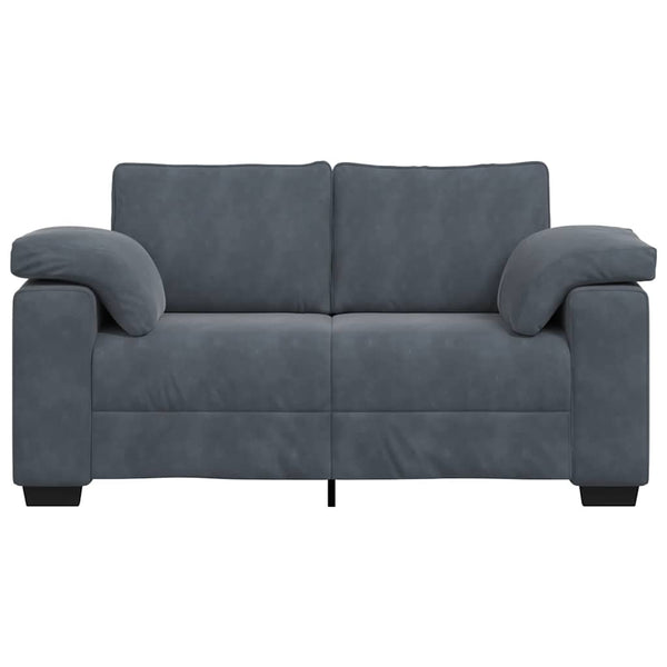 vidaXL Canapé deux places gris foncé 160x77x82 cm velours
