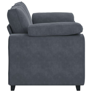 vidaXL Canapé deux places gris foncé 160x77x82 cm velours