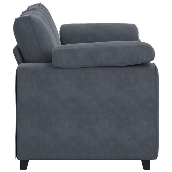 vidaXL Canapé deux places gris foncé 160x77x82 cm velours