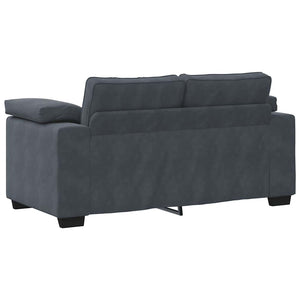 vidaXL Canapé deux places gris foncé 160x77x82 cm velours