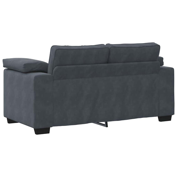 vidaXL Canapé deux places gris foncé 160x77x82 cm velours