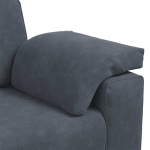 vidaXL Canapé deux places gris foncé 160x77x82 cm velours