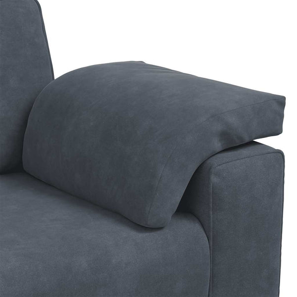 vidaXL Canapé deux places gris foncé 160x77x82 cm velours