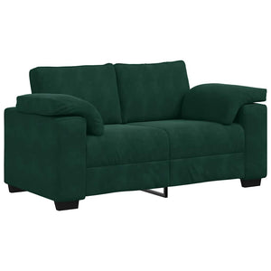 Dunkelgrünes Samt Zweisitzer Sofa