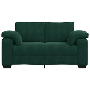 Dunkelgrünes Samt Zweisitzer Sofa