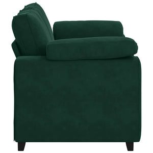 Dunkelgrünes Samt Zweisitzer Sofa
