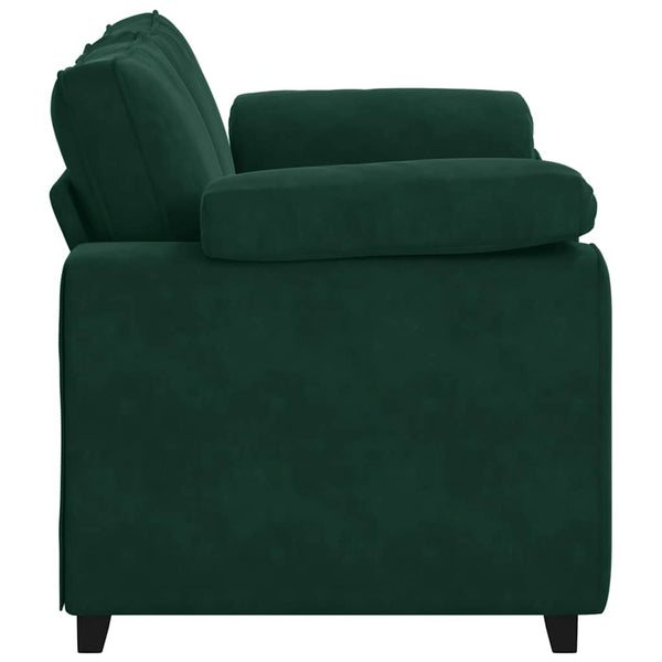 Dunkelgrünes Samt Zweisitzer Sofa