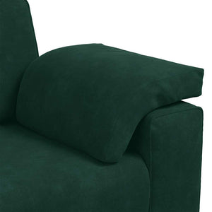 Dunkelgrünes Samt Zweisitzer Sofa