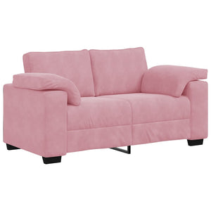 Rosa Samt Zweisitzer Sofa 160 cm