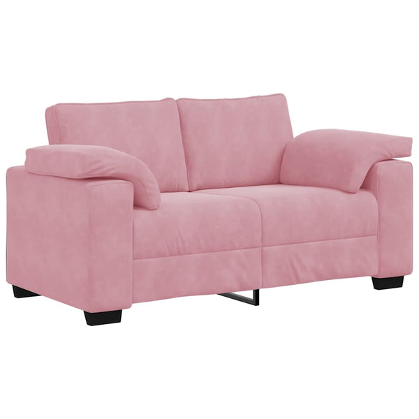 Rosa Samt Zweisitzer Sofa 160 cm