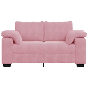 Rosa Samt Zweisitzer Sofa 160 cm