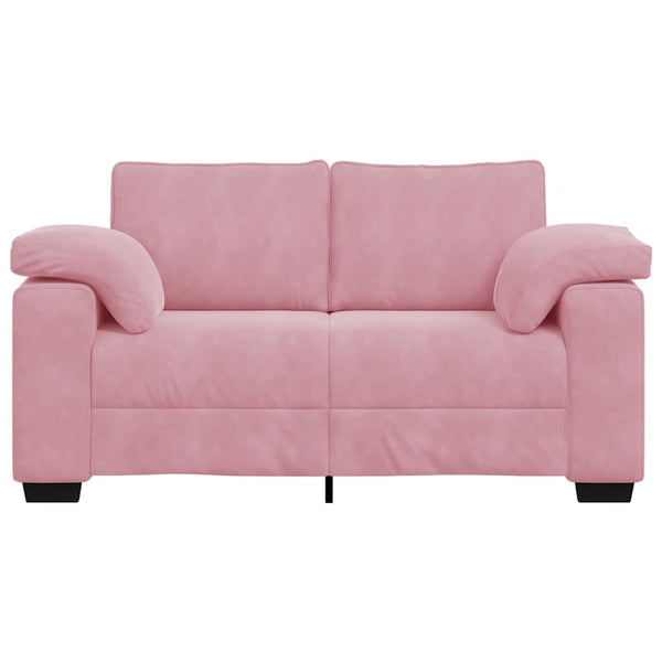 Rosa Samt Zweisitzer Sofa 160 cm