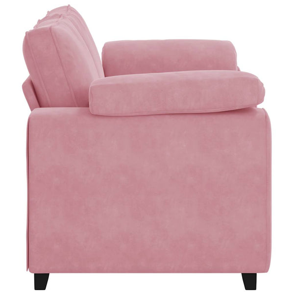 Rosa Samt Zweisitzer Sofa 160 cm